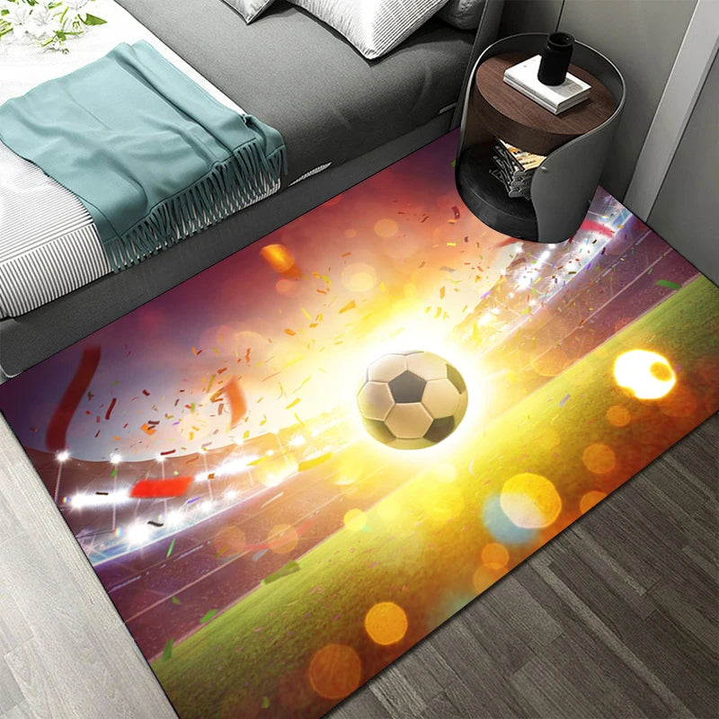 Football-Themed Rug – Home & Bedroom Decor