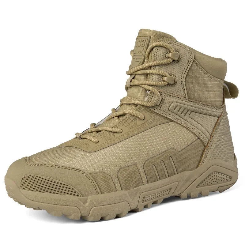Men's High-Top Tactical Hiking Boots – Breathable Desert Work Shoes with Extended Sizing