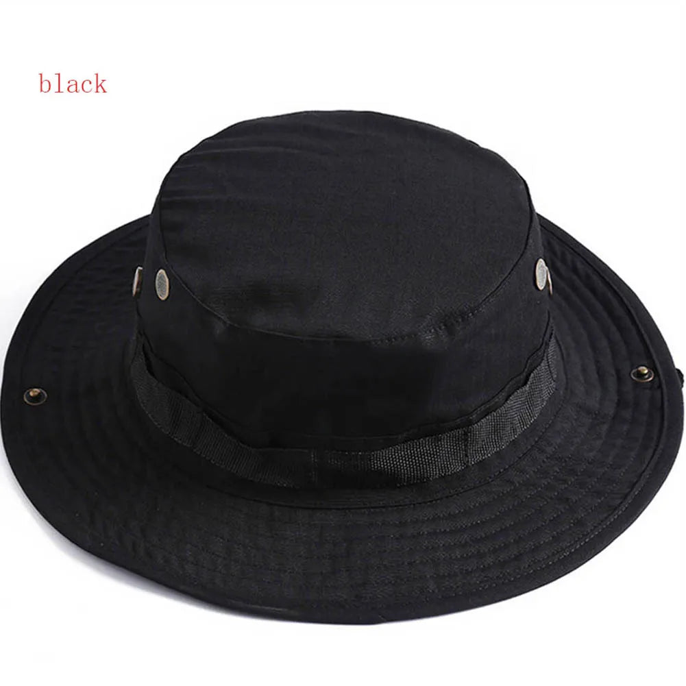 Adjustable Multi-Season Tactical Boonie Hat with Camouflage Options for Outdoor Activities