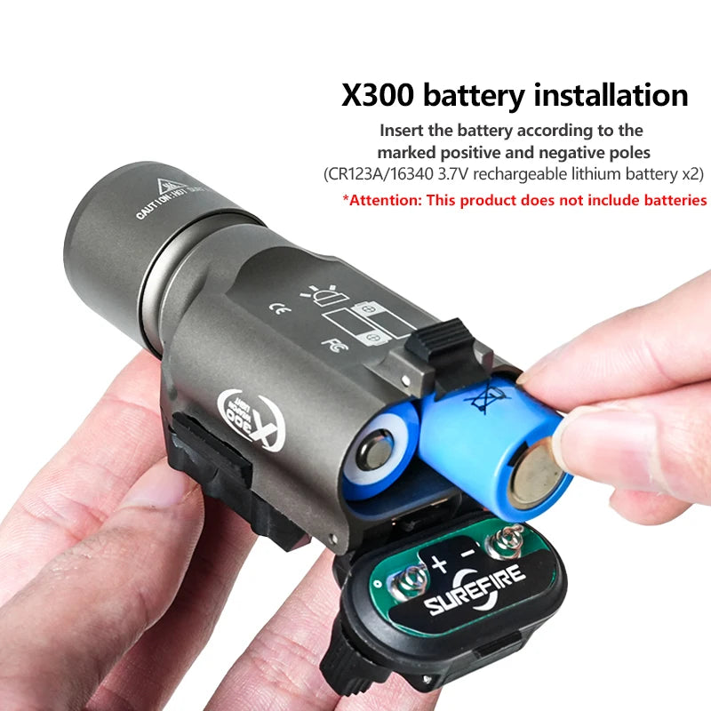 actical X300U LED Flashlight | 20mm Picatinny Rail Mount | Constant/Momentary Scout Light