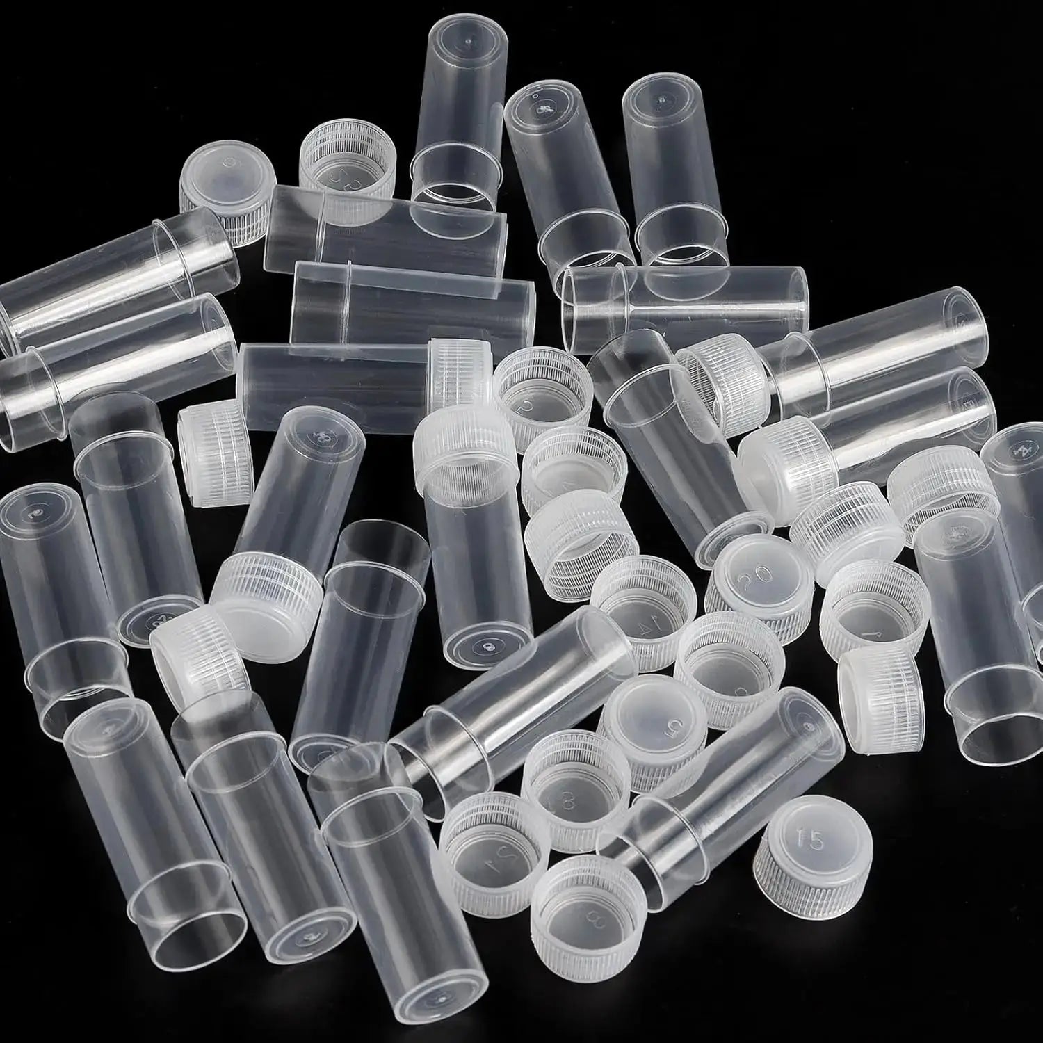 5ml Plastic Sample Bottles with Leak-Proof Caps – 20/100/200 Pack
