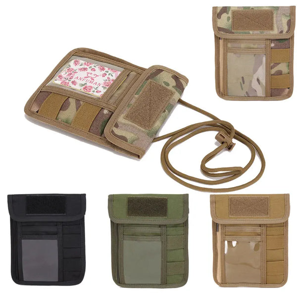 Tactical MOLLE ID Card Holder with Chest Mount