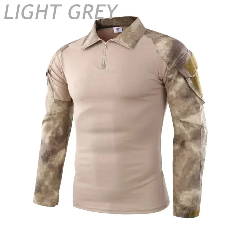 Tactical Camouflage Shirt – Breathable Military Combat Top for Outdoor & Airsoft