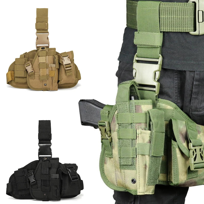 Jarhead Universal MOLLE Drop Leg Tactical Thigh Holster for Pistols
