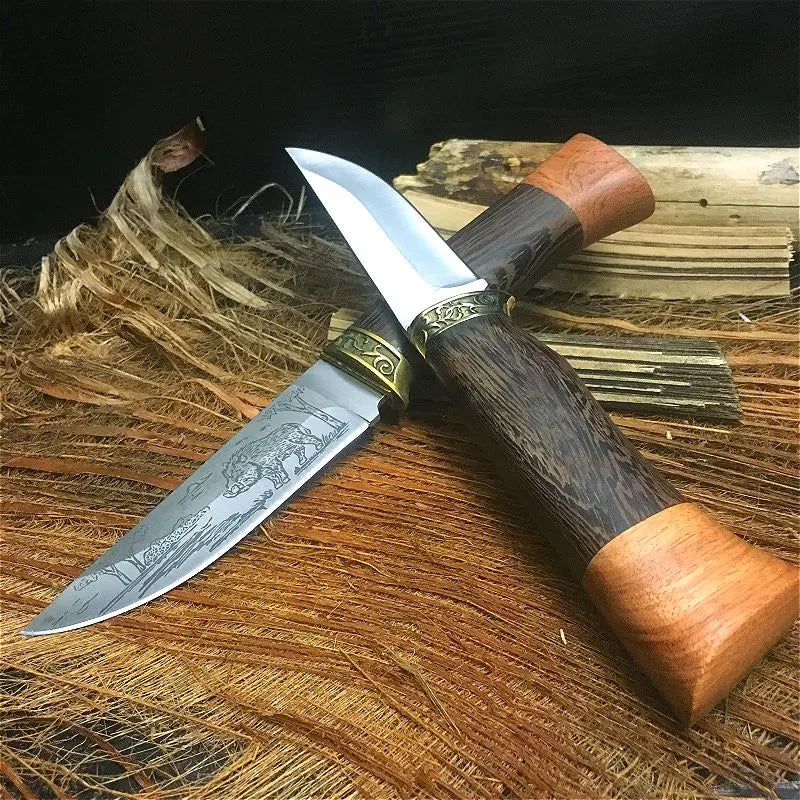 Classic Fixed Blade Knife – Rosewood Handle