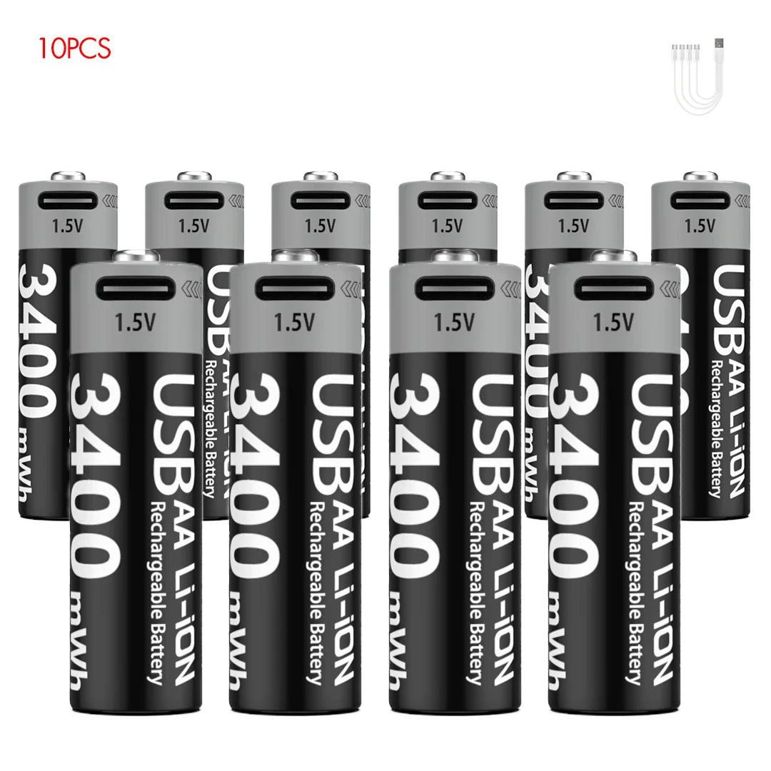 EcoCharge USB Rechargeable Battery Set