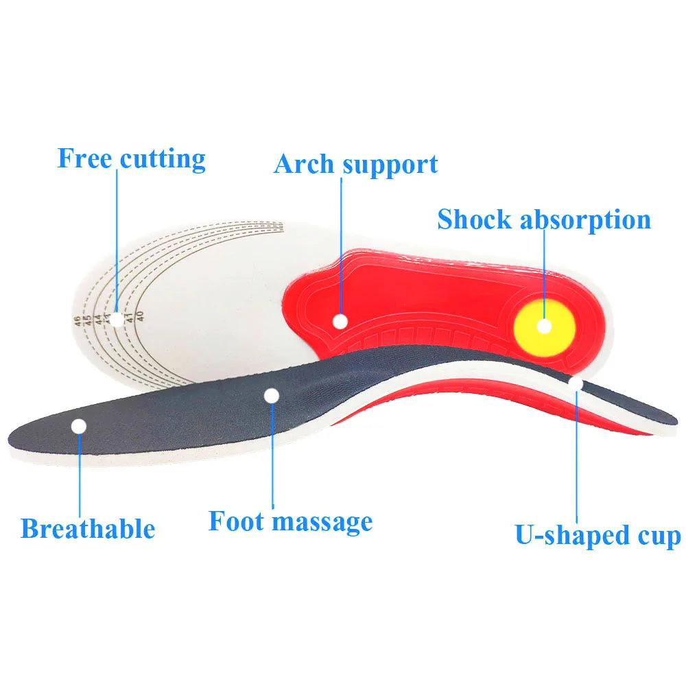 Orthotic Arch Support Insoles – Shock-Absorbing & Pressure-Relief Cushioning