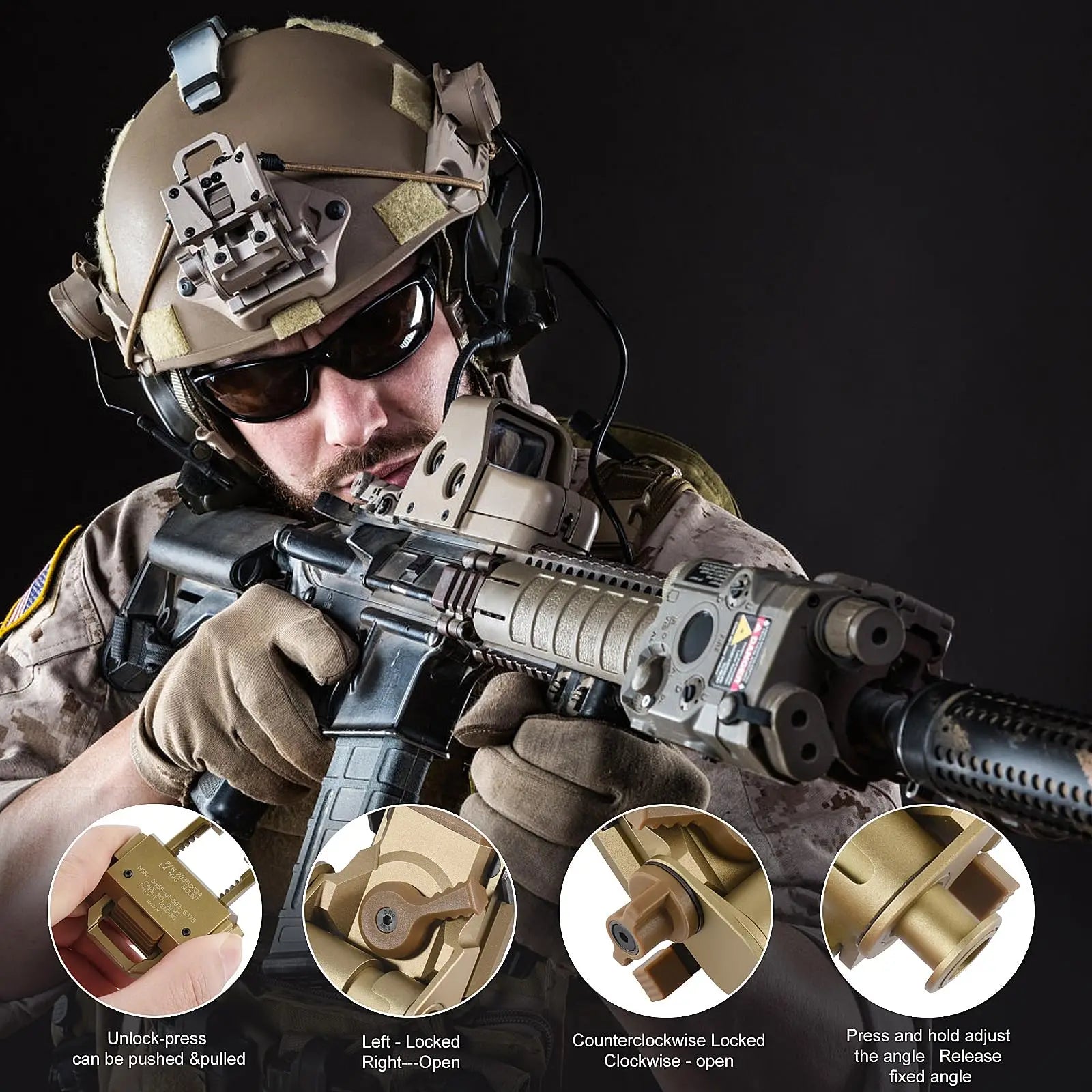 Helmet Mount – L4G24 Aluminum Bracket for Night Vision Goggles