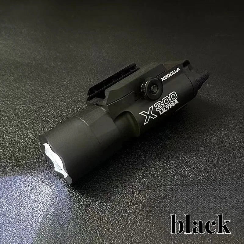 X300U-Style Nylon Tactical Pistol Light with Strobe | 20mm Rail Mount for Airsoft & Hunting