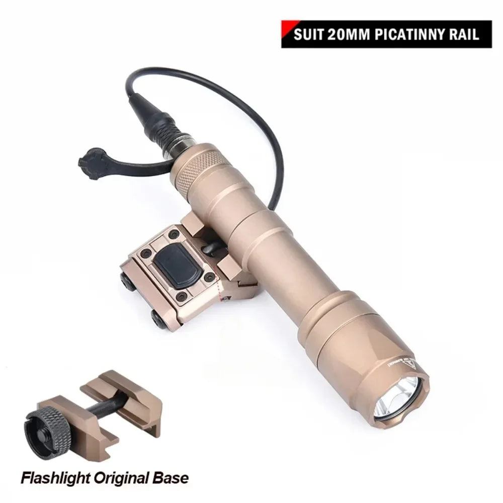 M600C/M300A Tactical LED Weapon Light - 600 Lumen Rail-Mount Flashlight with Pressure Switch