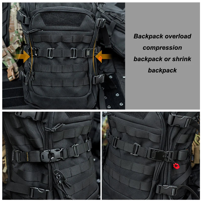 MOLLE Compression Straps with Buckle Clips for Tactical & Outdoor Backpacks