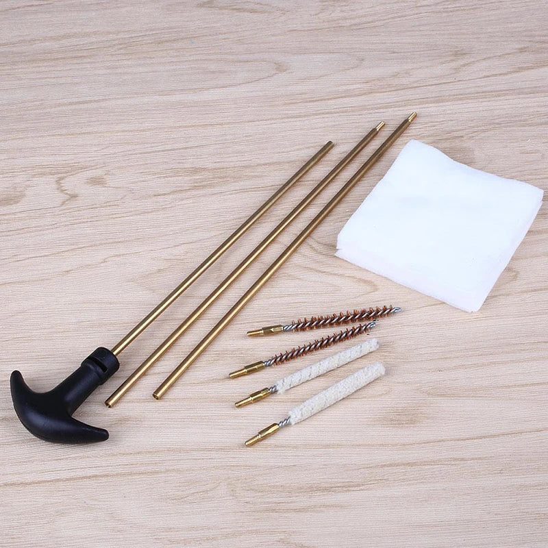 0.177 & 0.22 Caliber Brass Rod & Brush Barrel Cleaning Kit