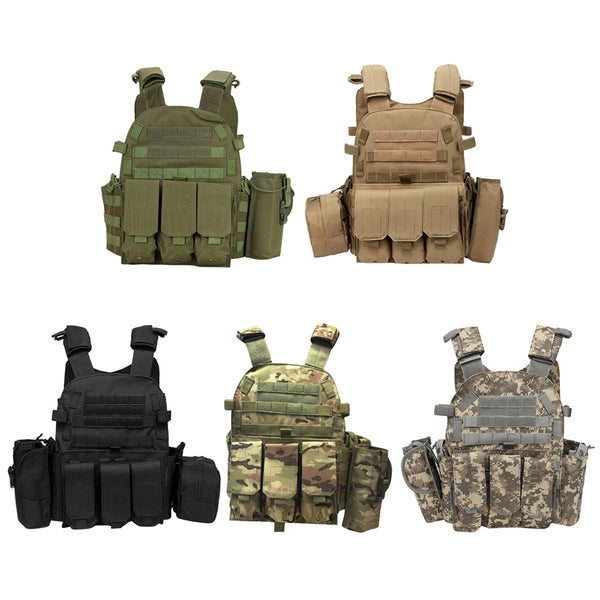 600D Nylon MOLLE Tactical Plate Carrier Vest with Quick-Release Buckle | Men & Women