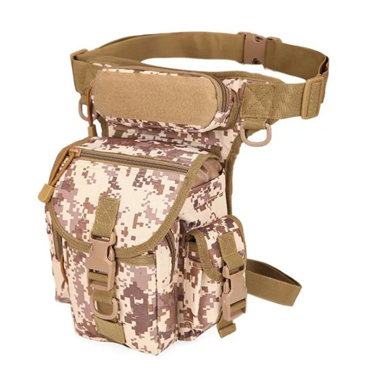 Tactical Drop-Leg Thigh Pack – 800D Waterproof MOLLE Waist Bag for Hunting & Riding | LKEEP