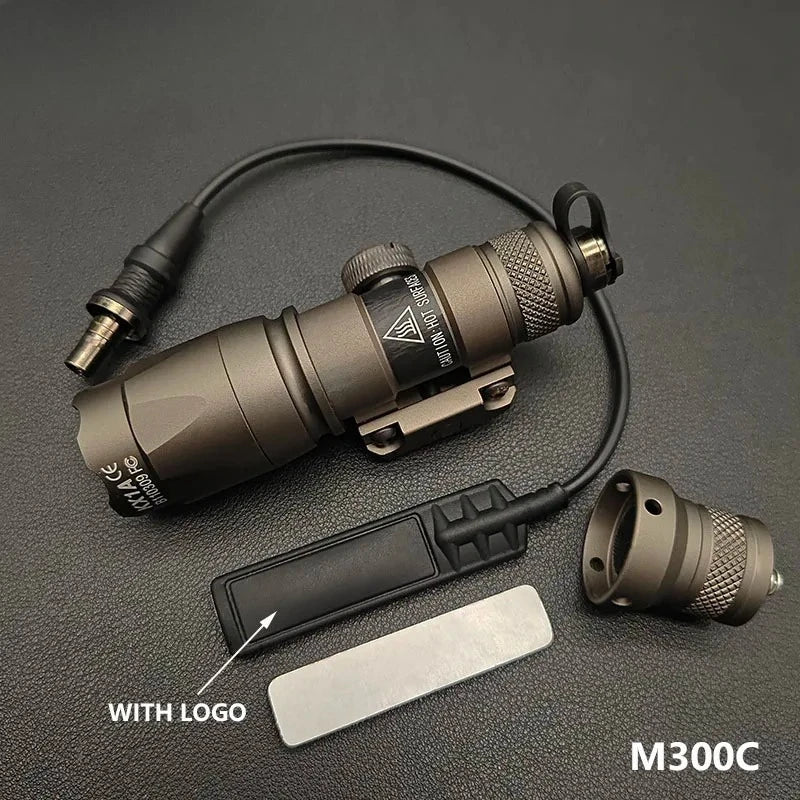 Tactical M600C M300C LED Flashlight - 20mm Rail Mount Scout Light for Rifles
