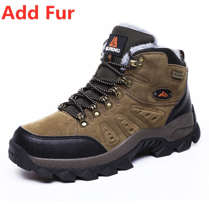 Durable Hiking Boots – Large Size, Non-Slip, and Warm for All-Season Outdoor Wear