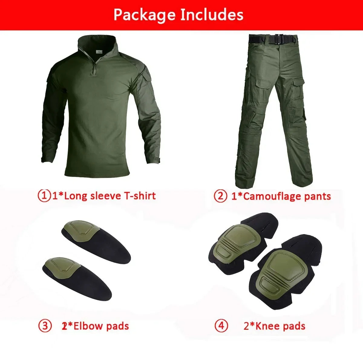 Men's Tactical Combat Uniform Set - Multicam Airsoft &amp; Hunting Gear