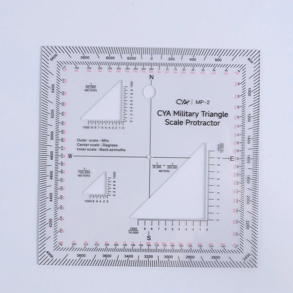 Military Topographic Map Coordinate Scale & Protractor | 4-Scale UTM/MGRS Navigator
