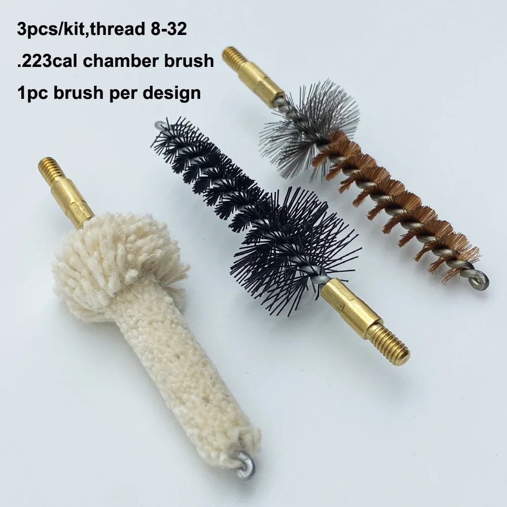 Phosphor Bronze Chamber & Bore Cleaning Brush Kit with Mop & Nylon Brush