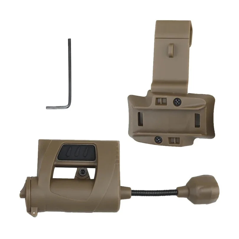 Tactical Helmet Light with 3 LED Modes - IR, Red, Green &amp; White Light for Military, Hunting &amp; Outdoor Operations