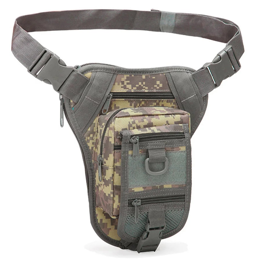 Large-Capacity Camouflage Oxford Tactical Waist & Leg Bag