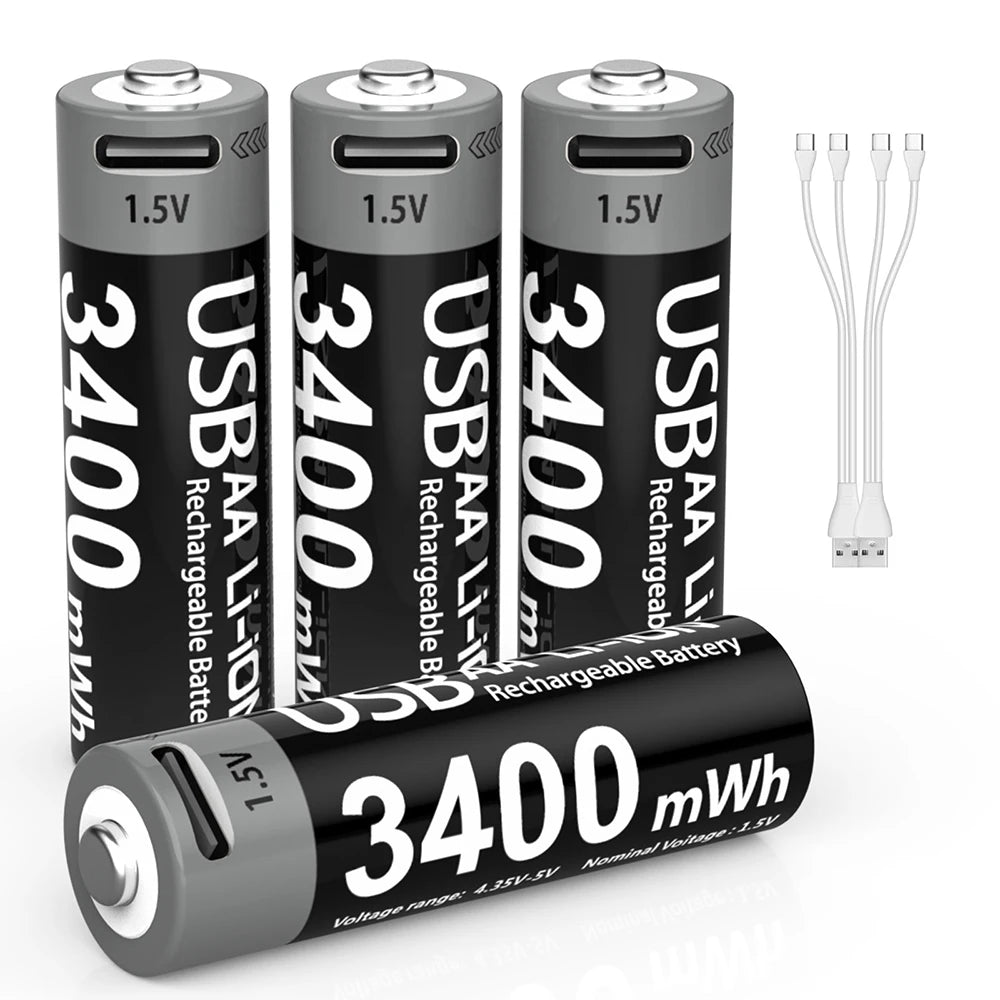 EcoCharge USB Rechargeable Battery Set