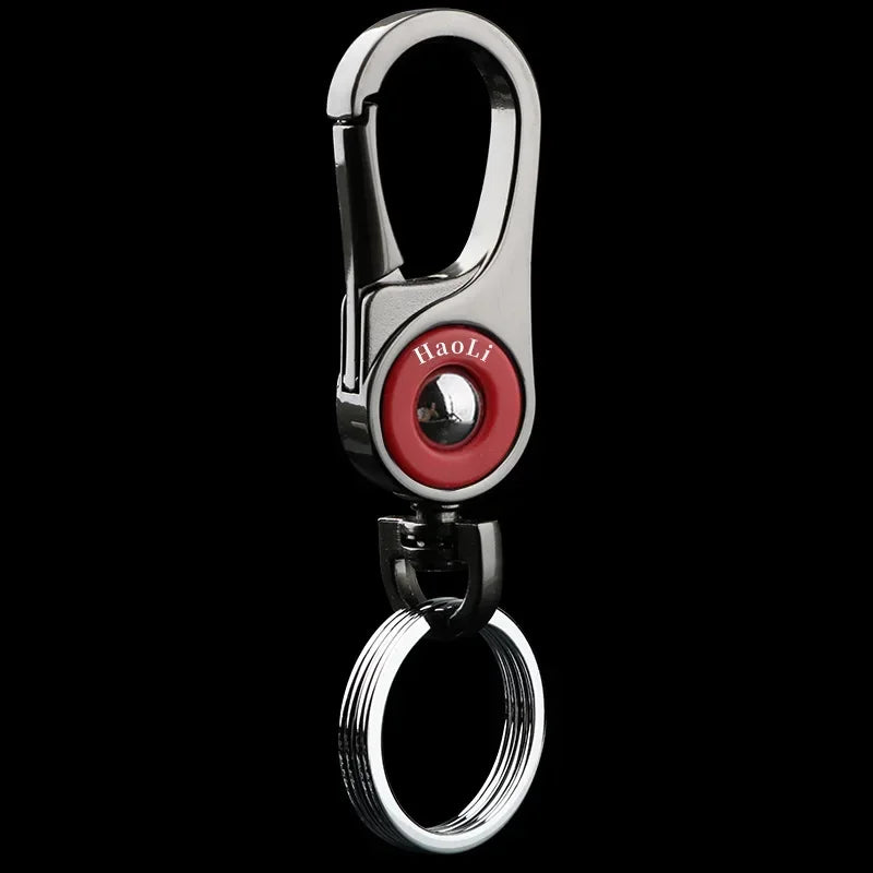 Titanium Alloy Carabiner Keychain – EDC Key Ring with Corkscrew, Gift for Men