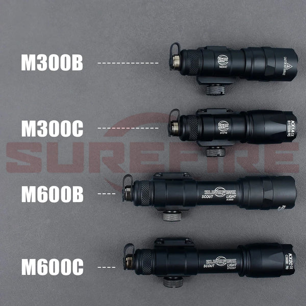 SureFire M600B Tactical Flashlight - 600 Lumen Scout Light for Rifles Shotguns