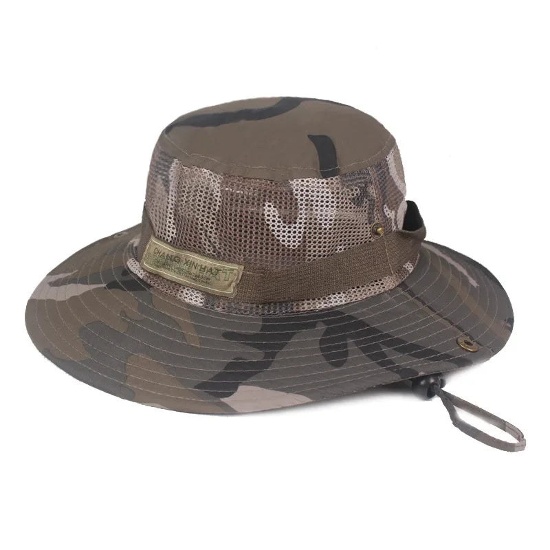Casual Striped Bucket Hat with UPF Sun Protection and Breathable Polyester Construction