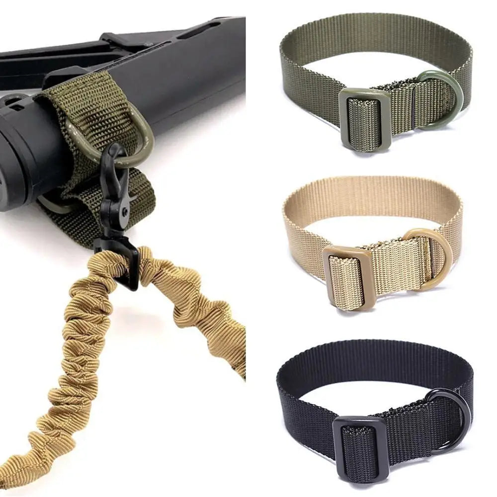 AR15 HK416 Tactical Rifle Sling Adapter with Buttstock Mount - Adjustable Nylon Webbing Strap