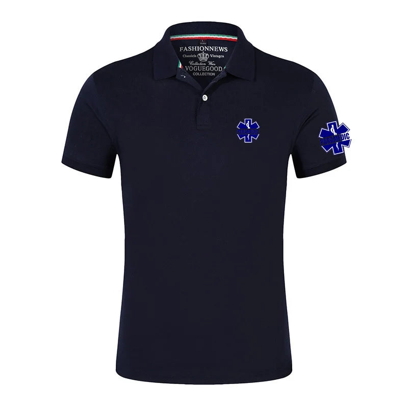 Men's EMT Paramedic Print Quick-Dry Breathable Short Sleeve Polo Shirt