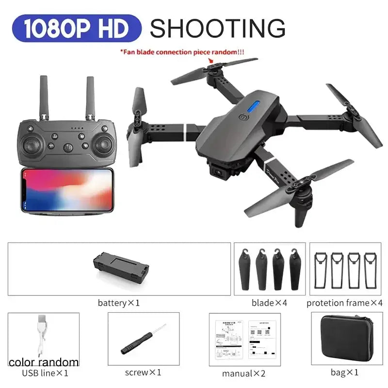 Foldable 4K Dual-Camera Drone with Altitude Hold and Trajectory Flight