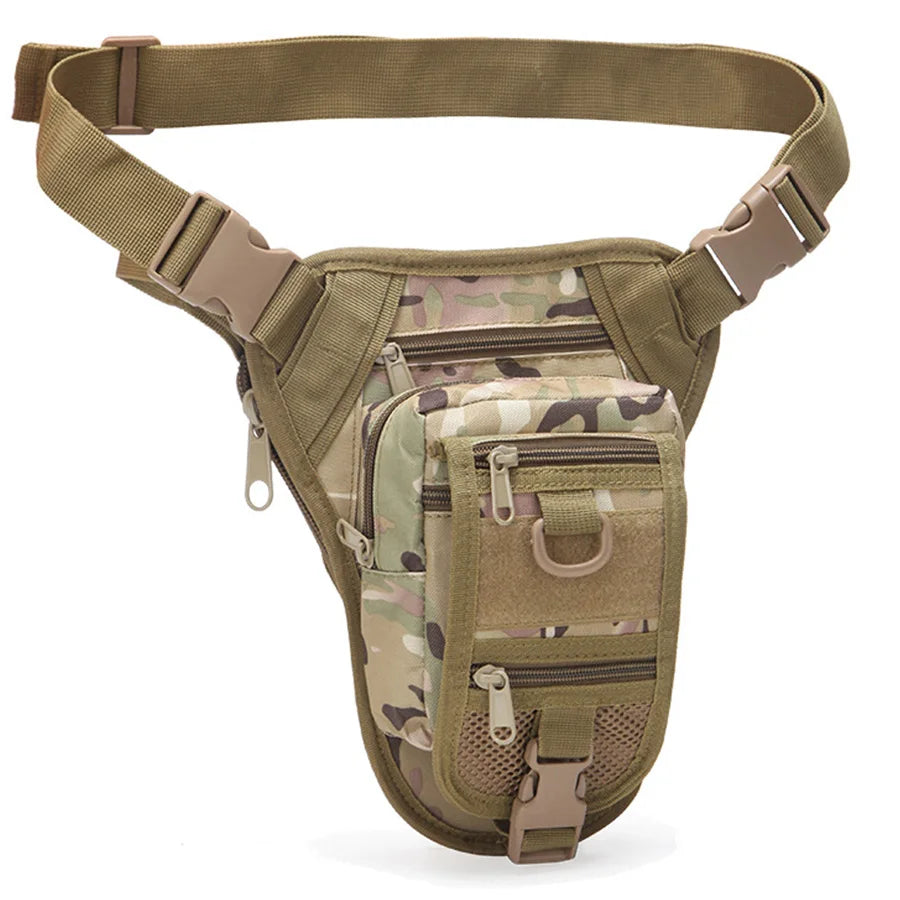 Large-Capacity Camouflage Oxford Tactical Waist & Leg Bag