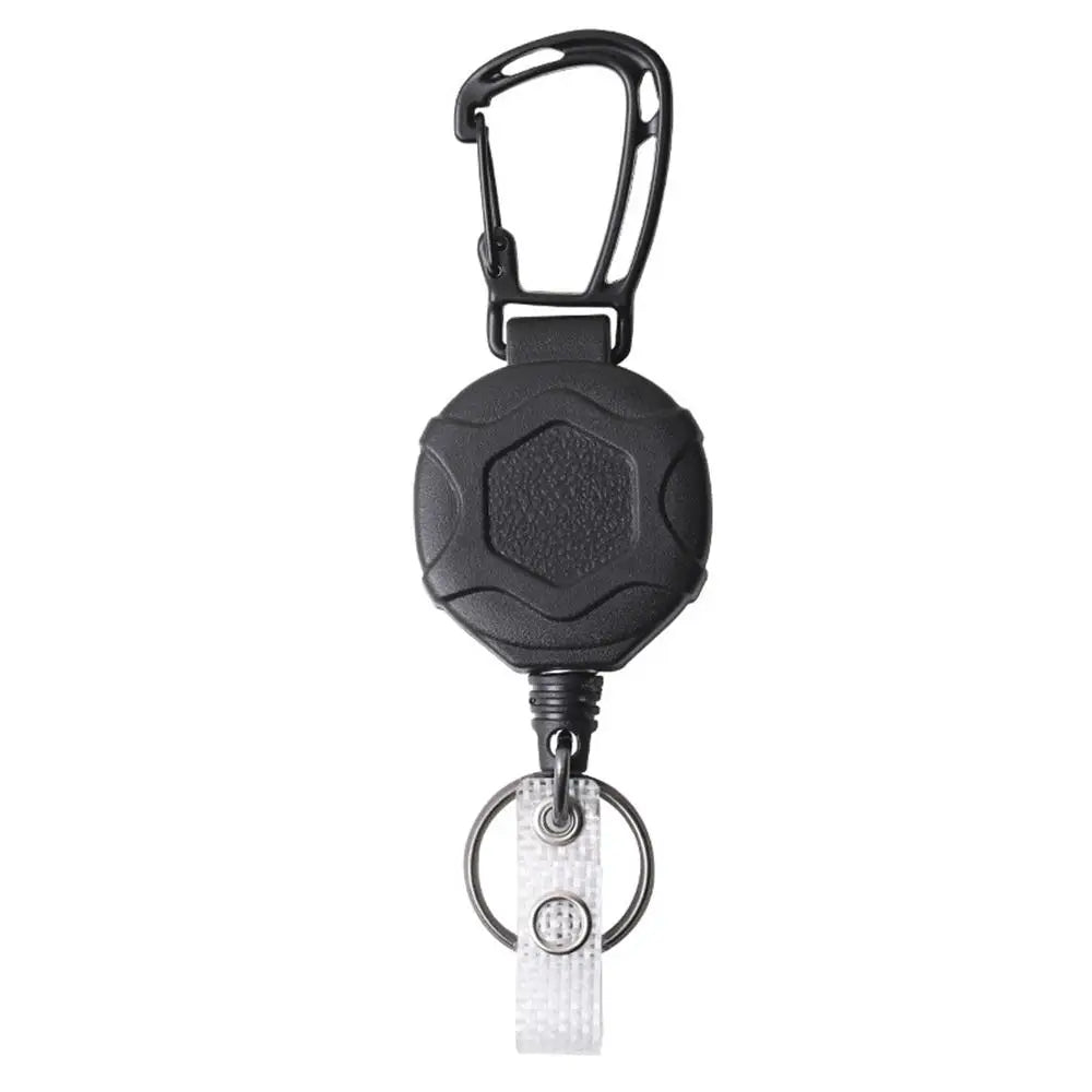 Tactical ID Badge Holder with Retractable Reel & Carabiner
