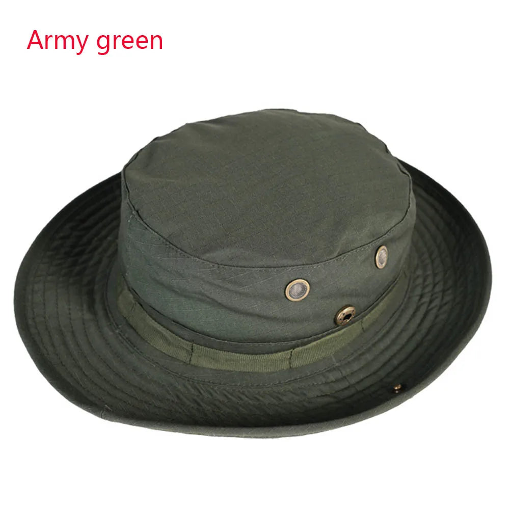 Adjustable Multi-Season Tactical Boonie Hat with Camouflage Options for Outdoor Activities