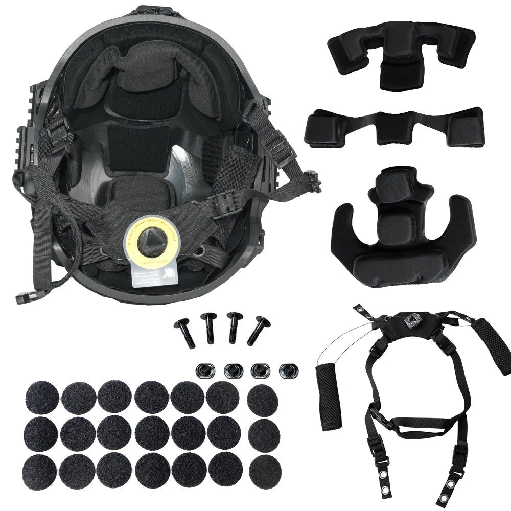 BOOIU Wendy 3.0 Tactical Helmet - Fiberglass High Cut with Rail System