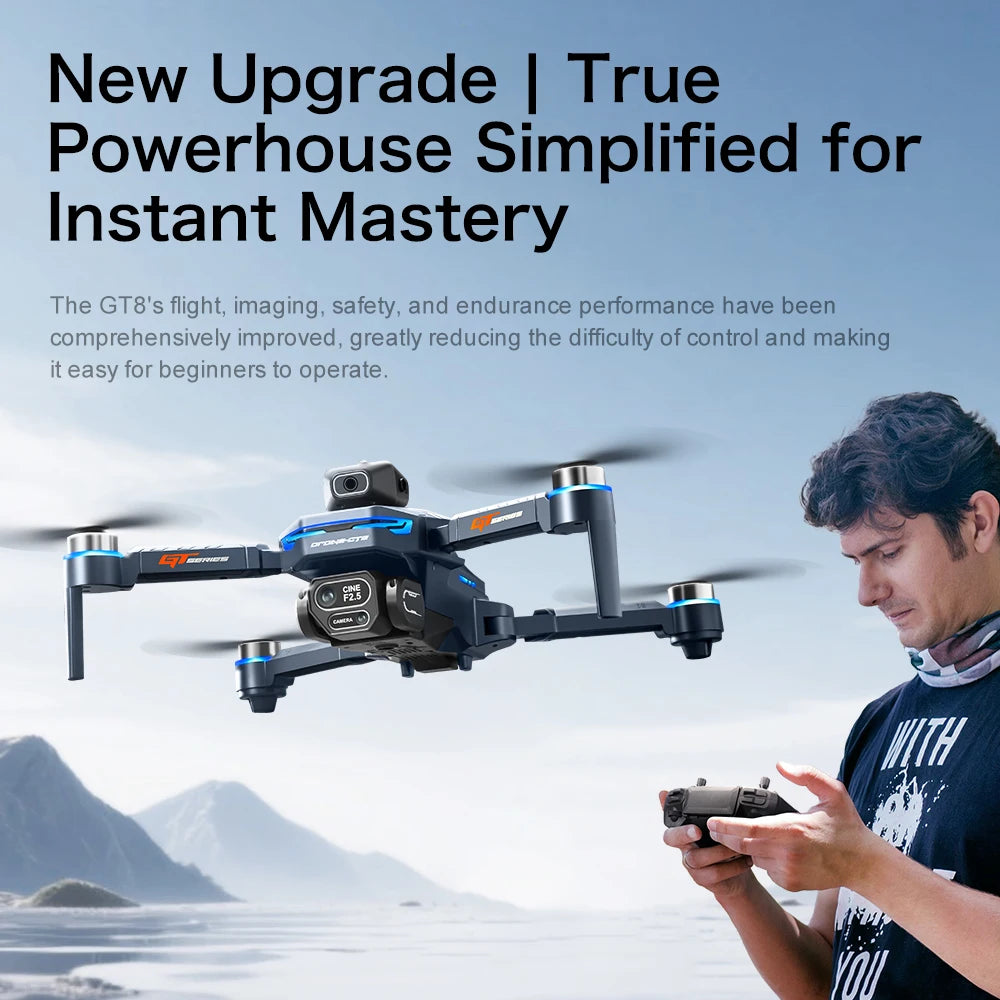 GT8 GPS Drone 4K Camera | 5G WiFi FPV Quadcopter with Obstacle Avoidance