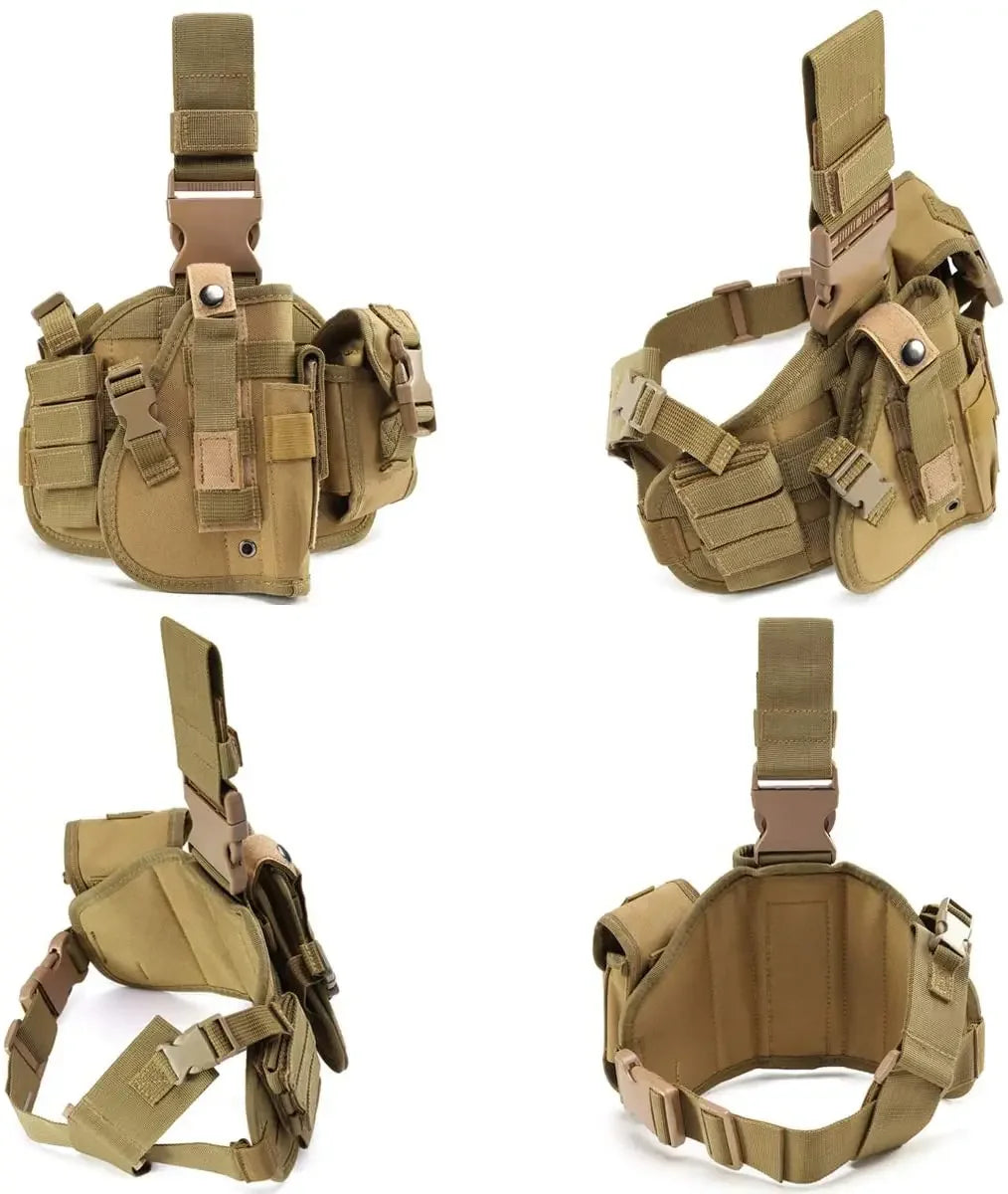 Demeysis Universal MOLLE Drop Leg Tactical Pistol Holster | Right Hand