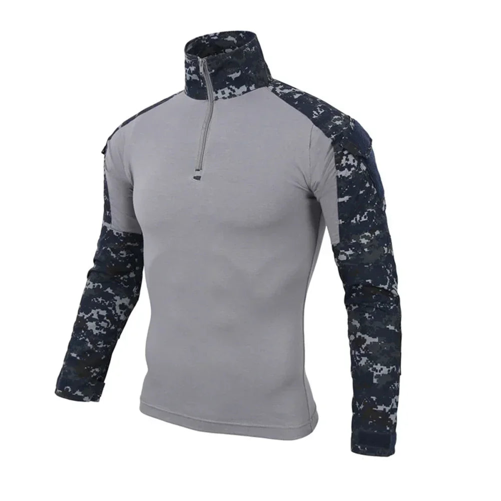 Tactical Camouflage Shirt – Breathable Military Combat Top for Outdoor & Airsoft