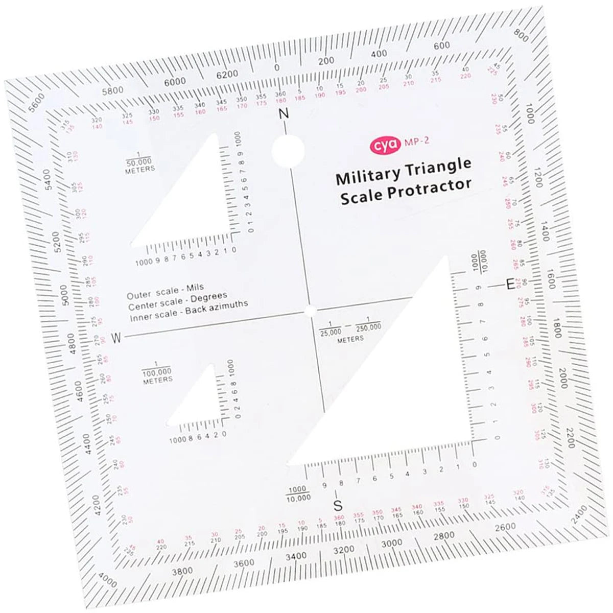 Military Topographic Map Coordinate Scale & Protractor | 4-Scale UTM/MGRS Navigator