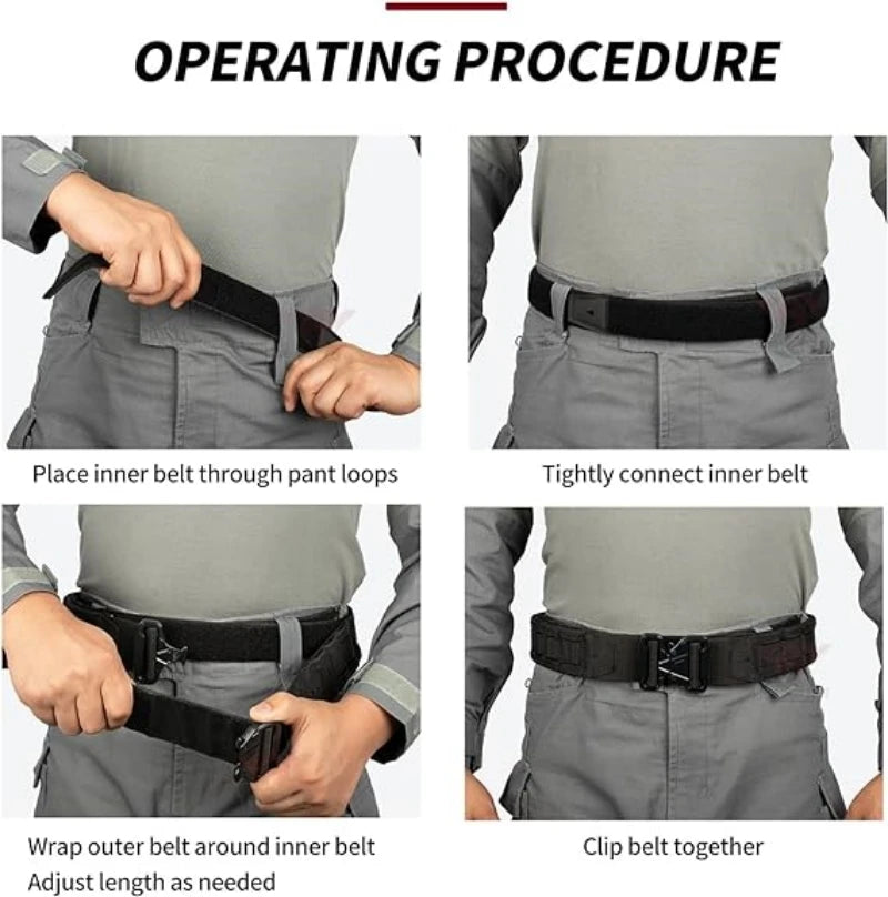 3-in-1 Tactical Combat Belt with Quick-Release Buckle