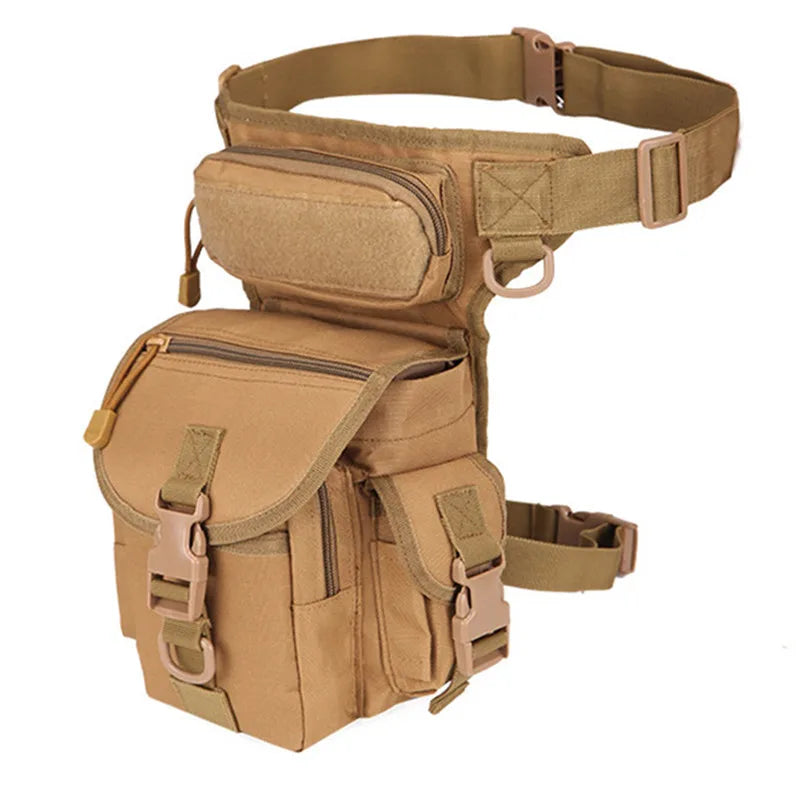 Tactical Drop-Leg Thigh Pack – 800D Waterproof MOLLE Waist Bag for Hunting & Riding | LKEEP