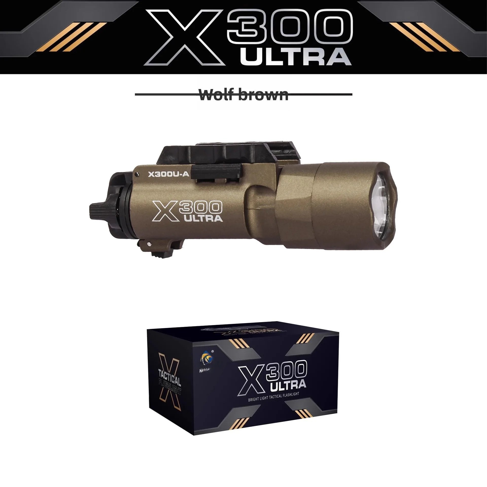 X300U-Style Tactical Pistol & Helmet Light | 500 Lumen Strobe LED Torch for Airsoft