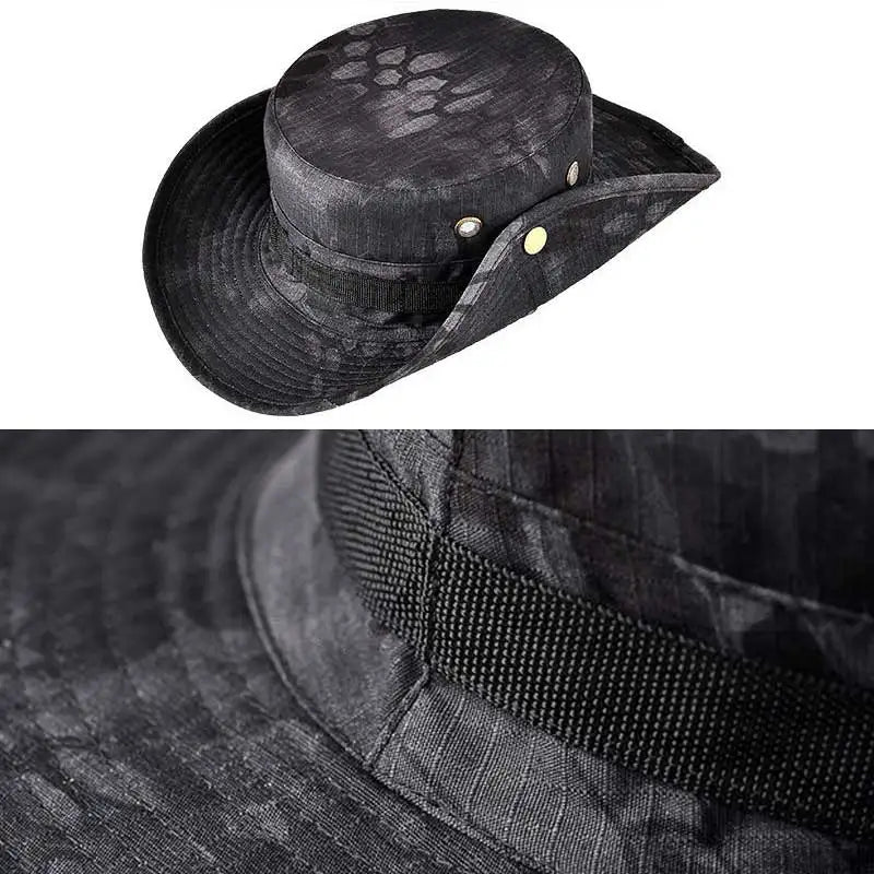 Adjustable Multi-Season Tactical Boonie Hat with Camouflage Options for Outdoor Activities