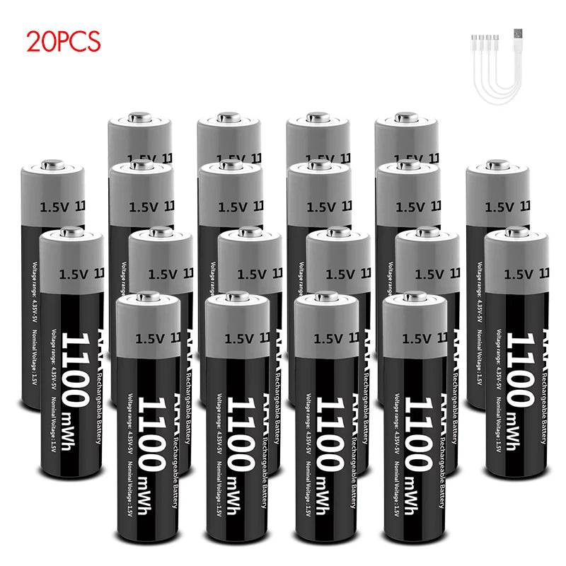 EcoCharge USB Rechargeable Battery Set