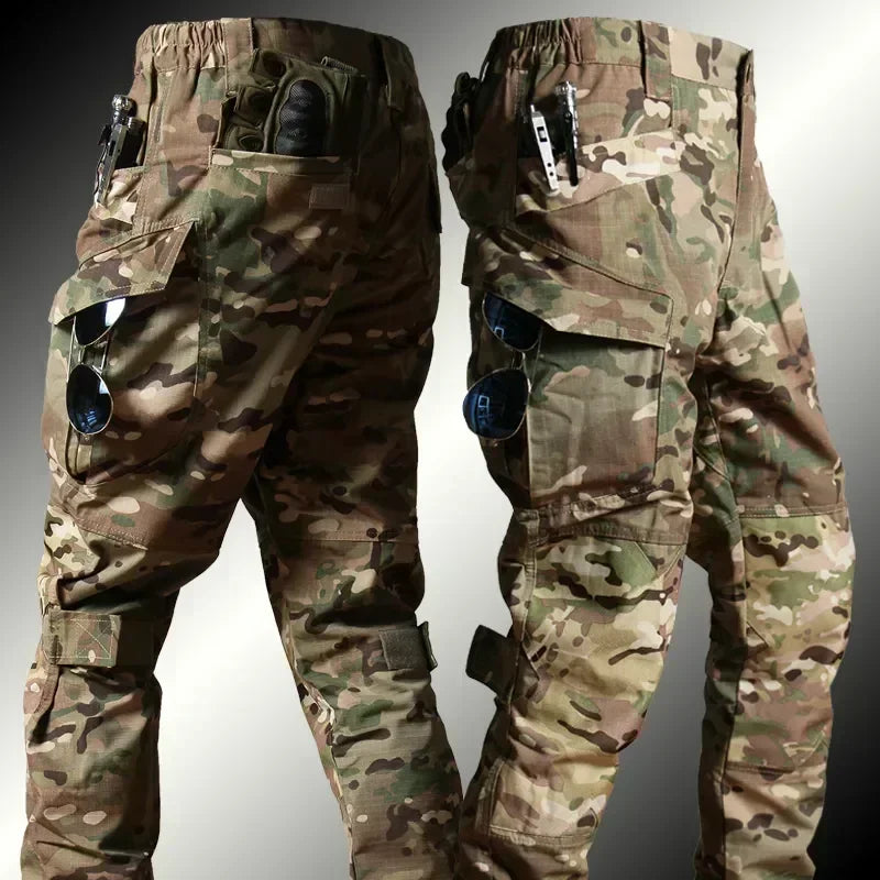 Men's Tactical Combat Uniform Set - Military Camo Shirt Pants for Airsoft, Paintball Hunting