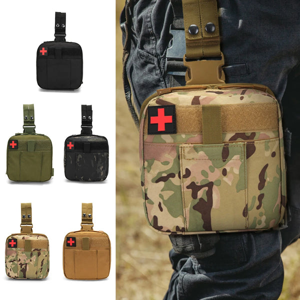 Tactical Drop-Leg Medical Pouch – MOLLE First Aid Thigh Pack for Outdoor & EDC | ORtactic
