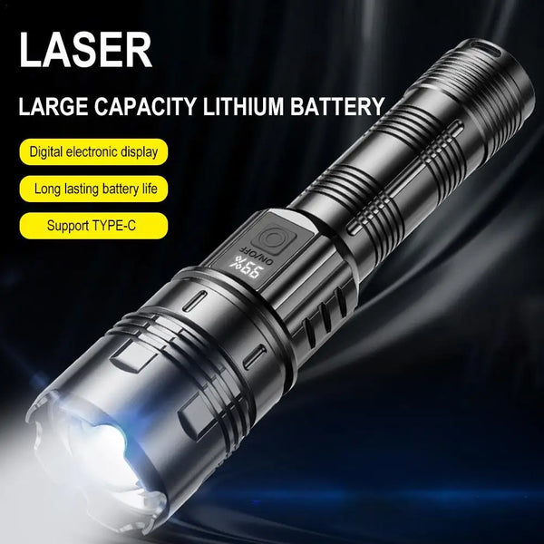 LED Tactical Flashlight - 1800mAh Rechargeable