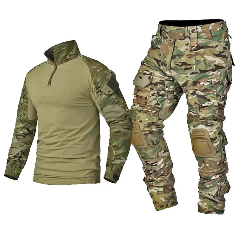 Men's Tactical Combat Uniform Set - Multicam Airsoft &amp; Hunting Gear