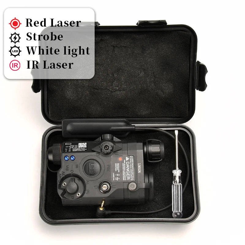 WADSN PEQ-15 LA5C Tactical Airsoft Light - Red Dot Laser; Strobe Modes